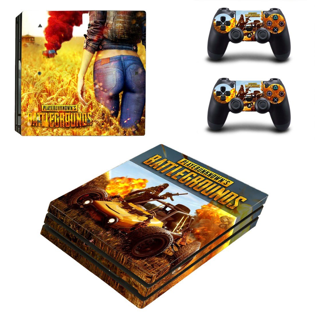 Playerunknown's Battlegrounds decal skin sticker for PS4 Pro console and controllers