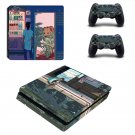 Cartoon decal skin sticker for PS4 Slim console and controllers