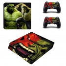 Green Hulk decal skin sticker for PS4 Slim console and controllers
