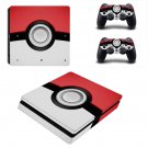 Pokemon Pokeball  decal skin sticker for PS4 Slim console and controllers