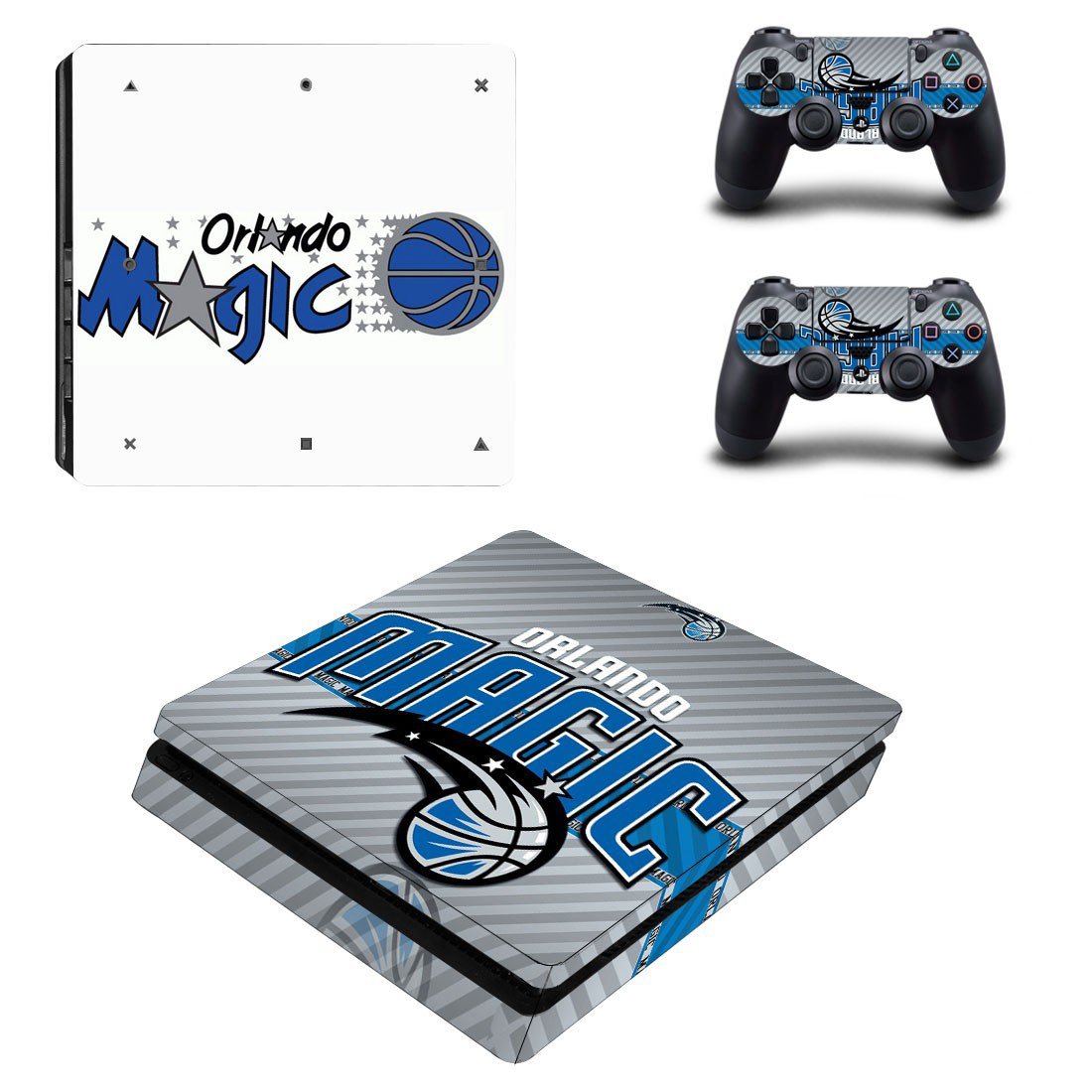 Orlando Magic decal skin sticker for PS4 Slim console and controllers