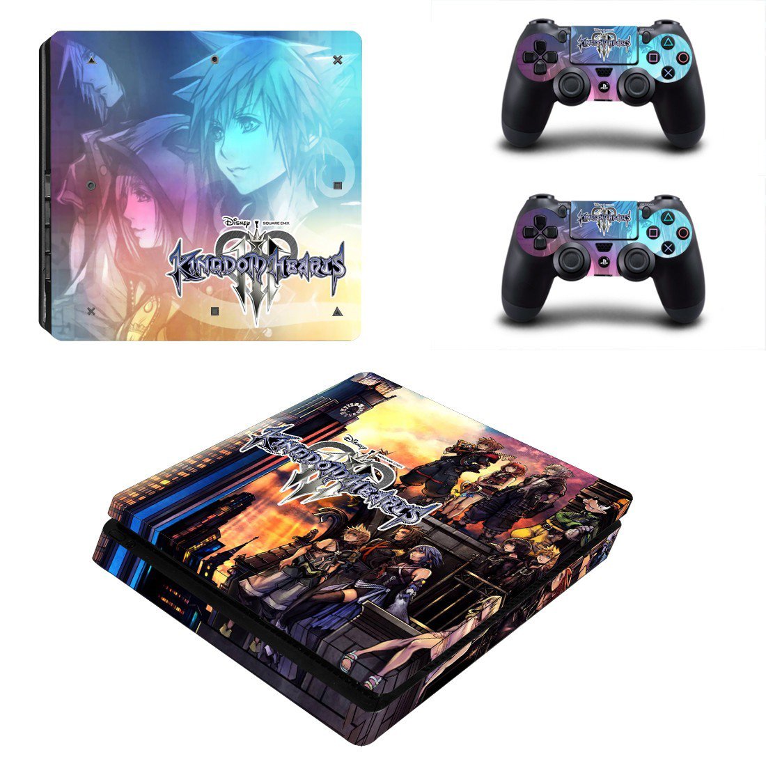 Kingdom Hearts decal skin sticker for PS4 Slim console and controllers