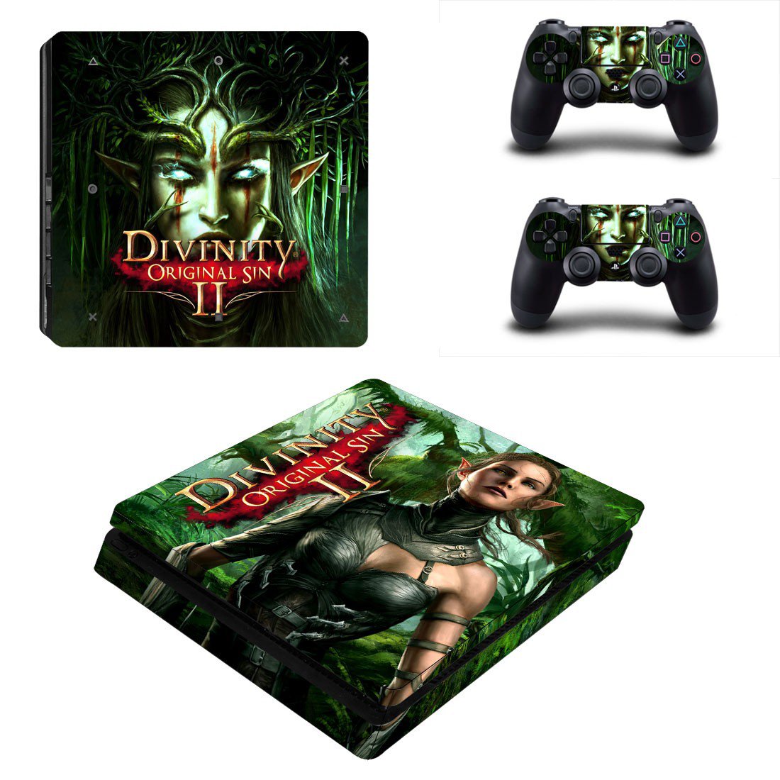 Divinity Original Sin 2 decal skin sticker for PS4 Slim console and controllers