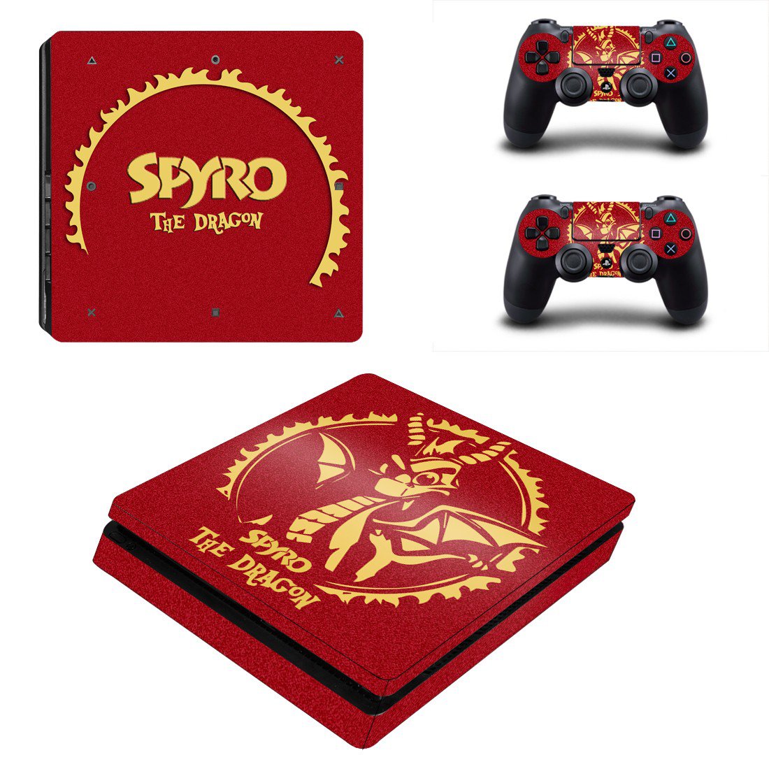 Spyro The Dragon decal skin sticker for PS4 Slim console and controllers