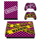 Warning decal skin sticker for Xbox One X console and controllers