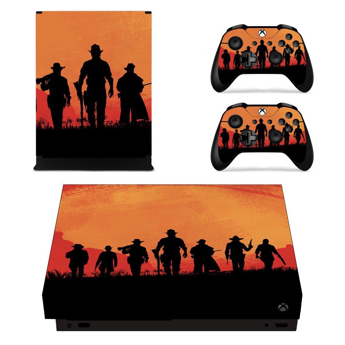 Red Dead Redemption 2 decal skin sticker for Xbox One X console and controllers