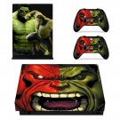 Green Hulk decal skin sticker for Xbox One X console and controllers