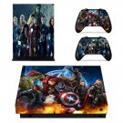 Super Heroes decal skin sticker for Xbox One X console and controllers