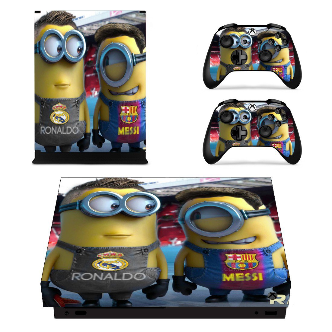 Minions decal skin sticker for Xbox One X console and controllers