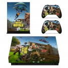 Fortnite battle royale decal skin sticker for Xbox One X console and controllers