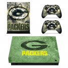 Green bay packers decal skin sticker for Xbox One X console and controllers