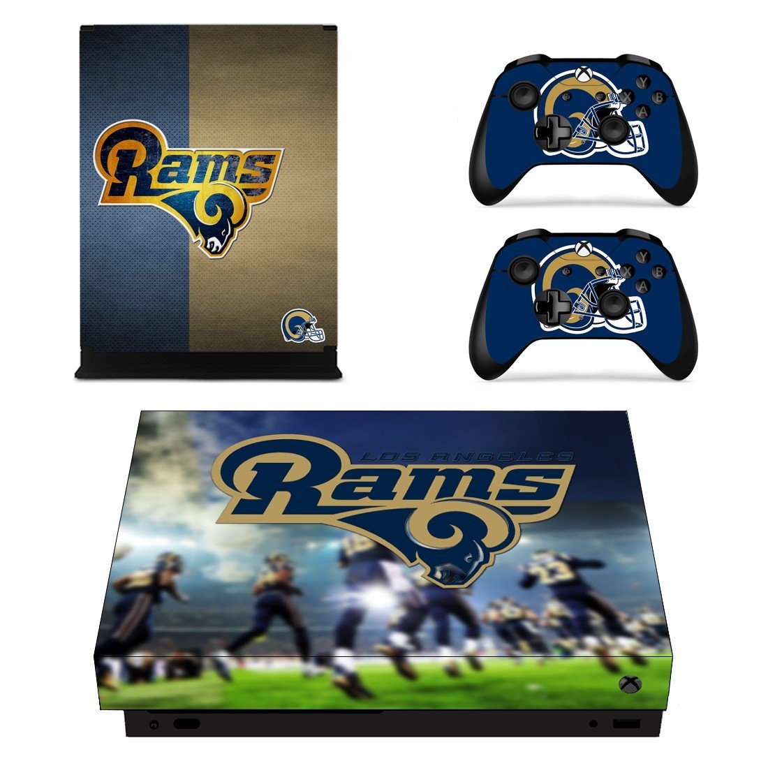 Los Angeles Rams decal skin sticker for Xbox One X console and controllers