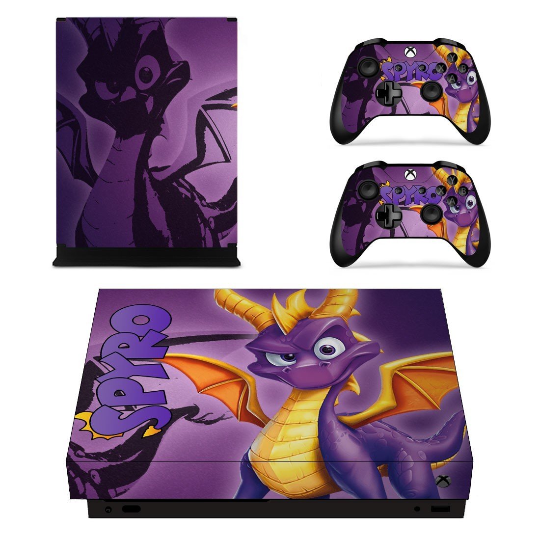 Spyro decal skin sticker for Xbox One X console and controllers