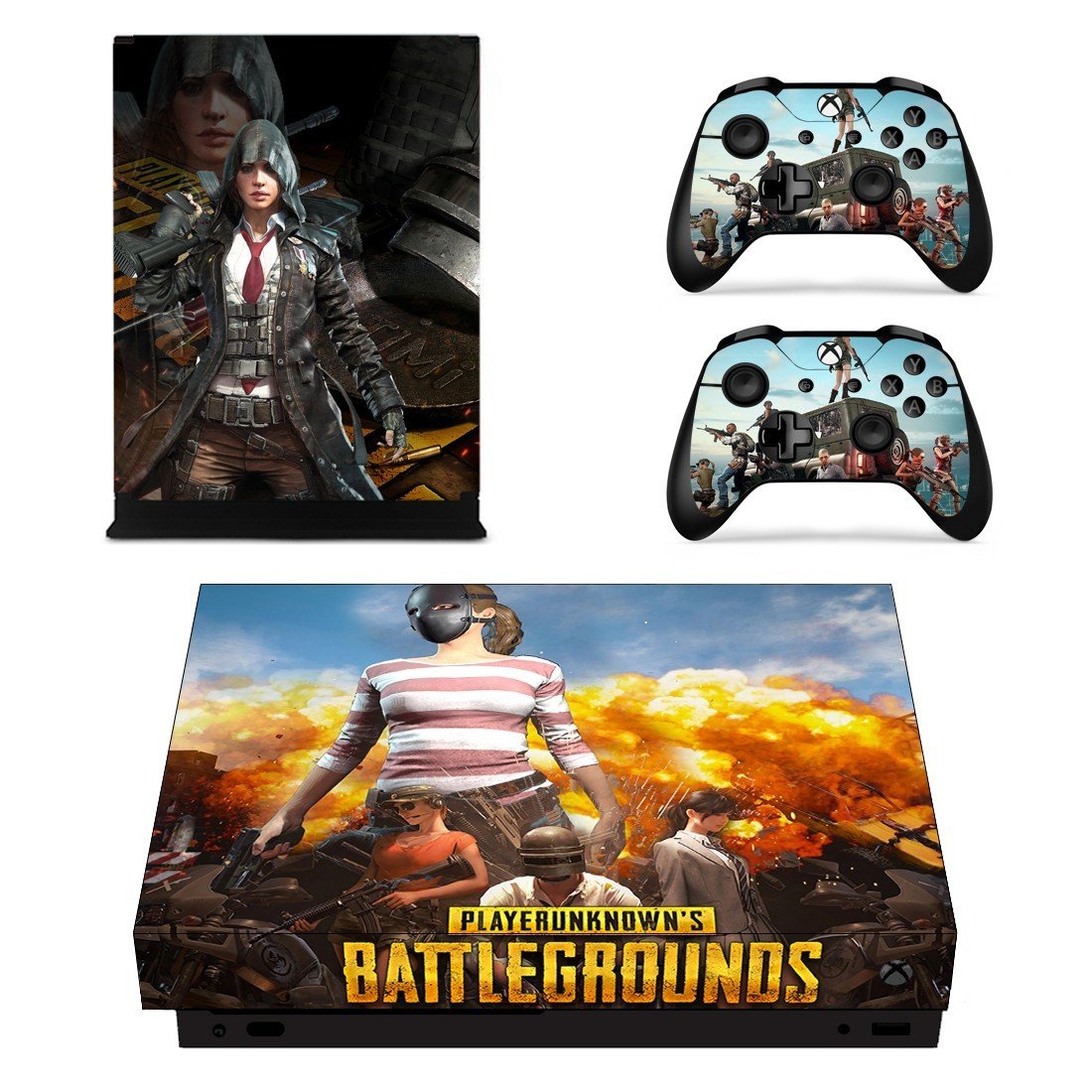 Playerunknown's Battlegrounds decal skin sticker for Xbox One X console and controllers