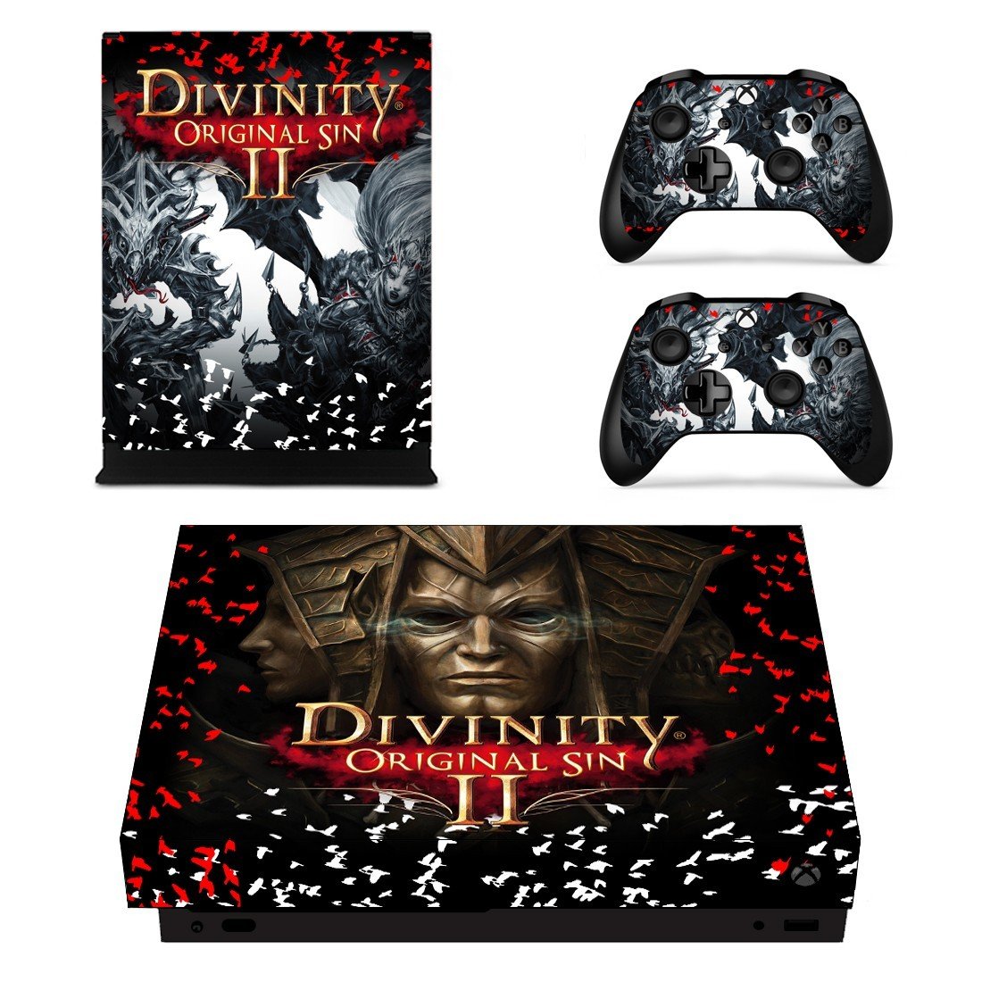 Divinity original sin 2 decal skin sticker for Xbox One X console and controllers