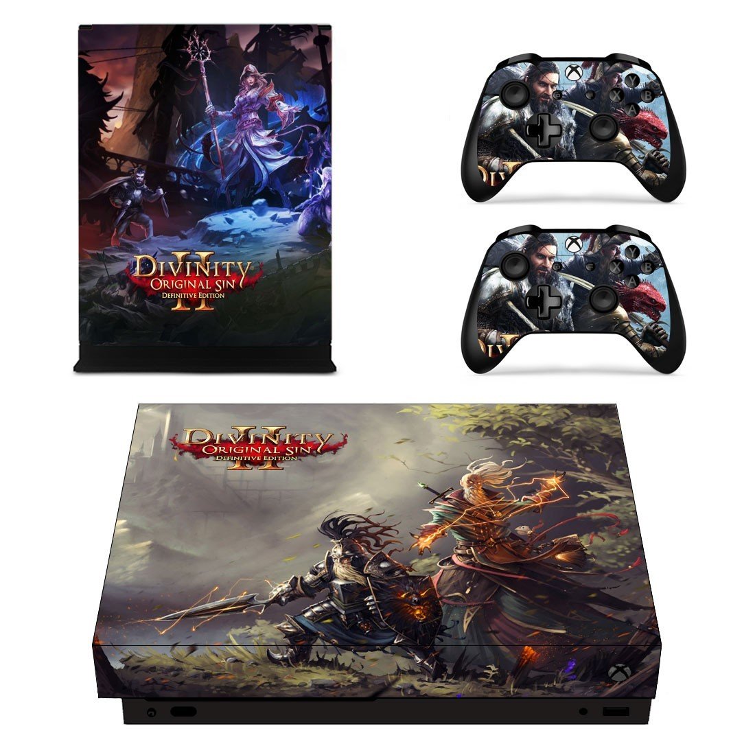 Divinity original sin 2 decal skin sticker for Xbox One X console and controllers