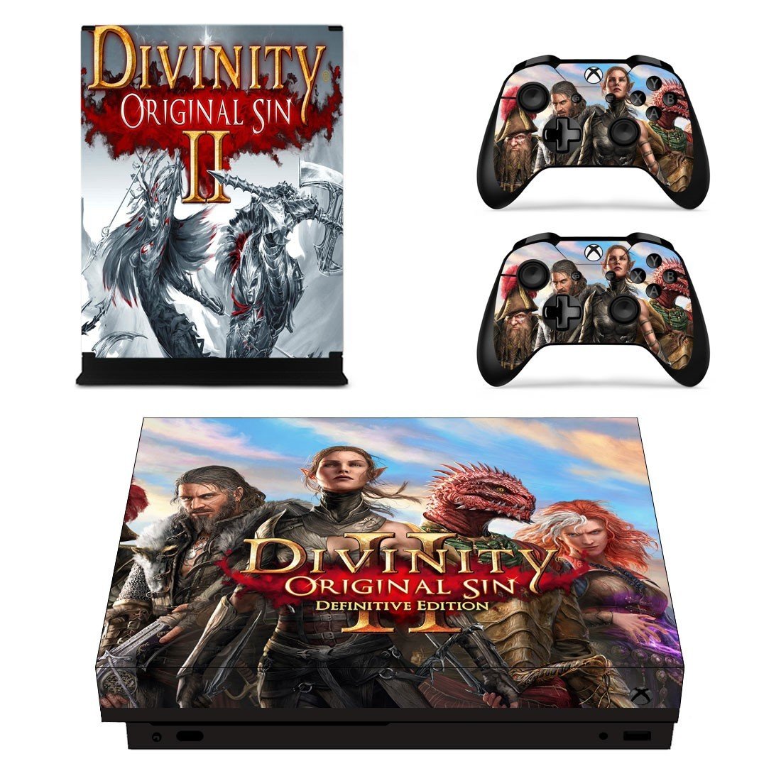 Divinity original sin 2 decal skin sticker for Xbox One X console and controllers