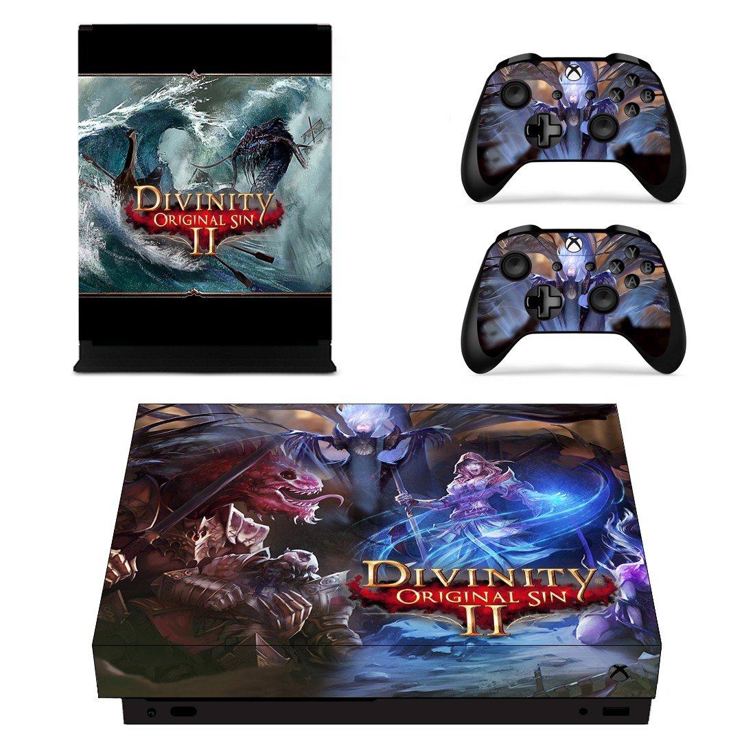 Divinity Original Sin 2 decal skin sticker for Xbox One X console and controllers