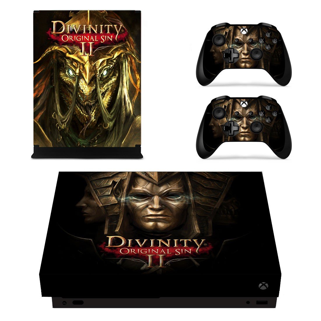Divinity Original Sin 2 decal skin sticker for Xbox One X console and controllers