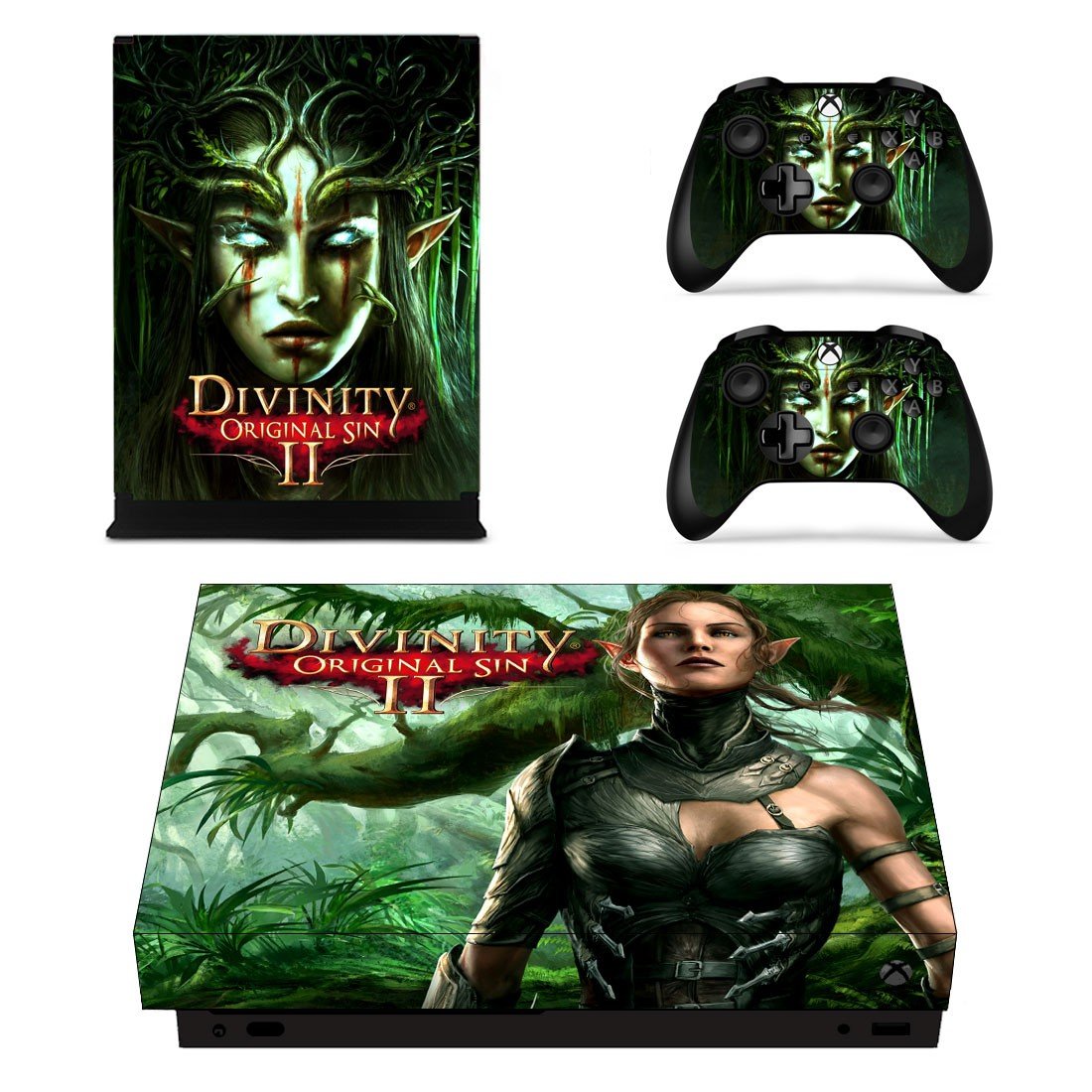 Divinity Original Sin 2 decal skin sticker for Xbox One X console and controllers