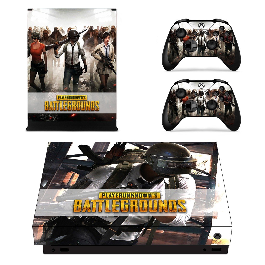Playerunknown's Battlegrounds decal skin sticker for Xbox One X console and controllers
