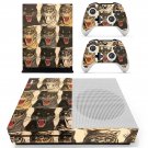 Tiger face decal skin sticker for Xbox One S console and controllers
