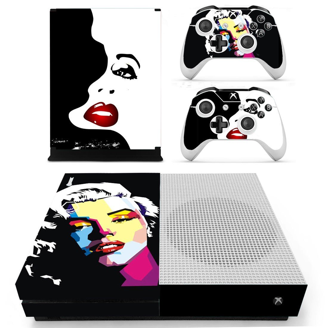 Marilyn Monroe decal skin sticker for Xbox One S console and controllers
