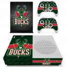 Milwaukee Bucks decal skin sticker for Xbox One S console and controllers