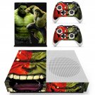 Green Hulk decal skin sticker for Xbox One S console and controllers