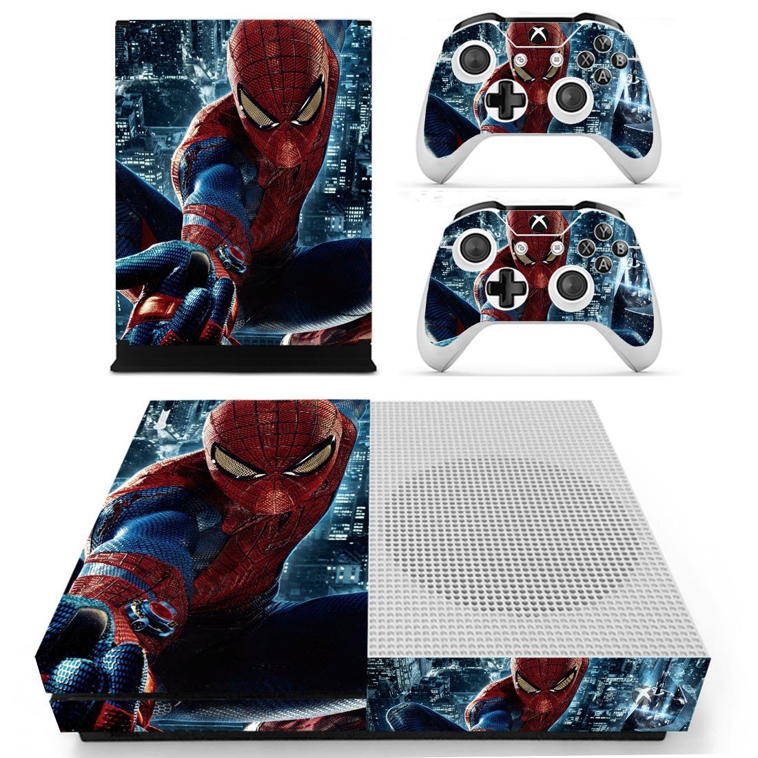 Spider Man decal skin sticker for Xbox One S console and controllers
