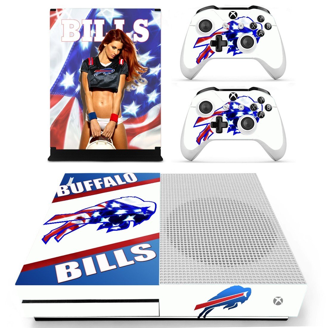 Buffalo Bills decal skin sticker for Xbox One S console and controllers