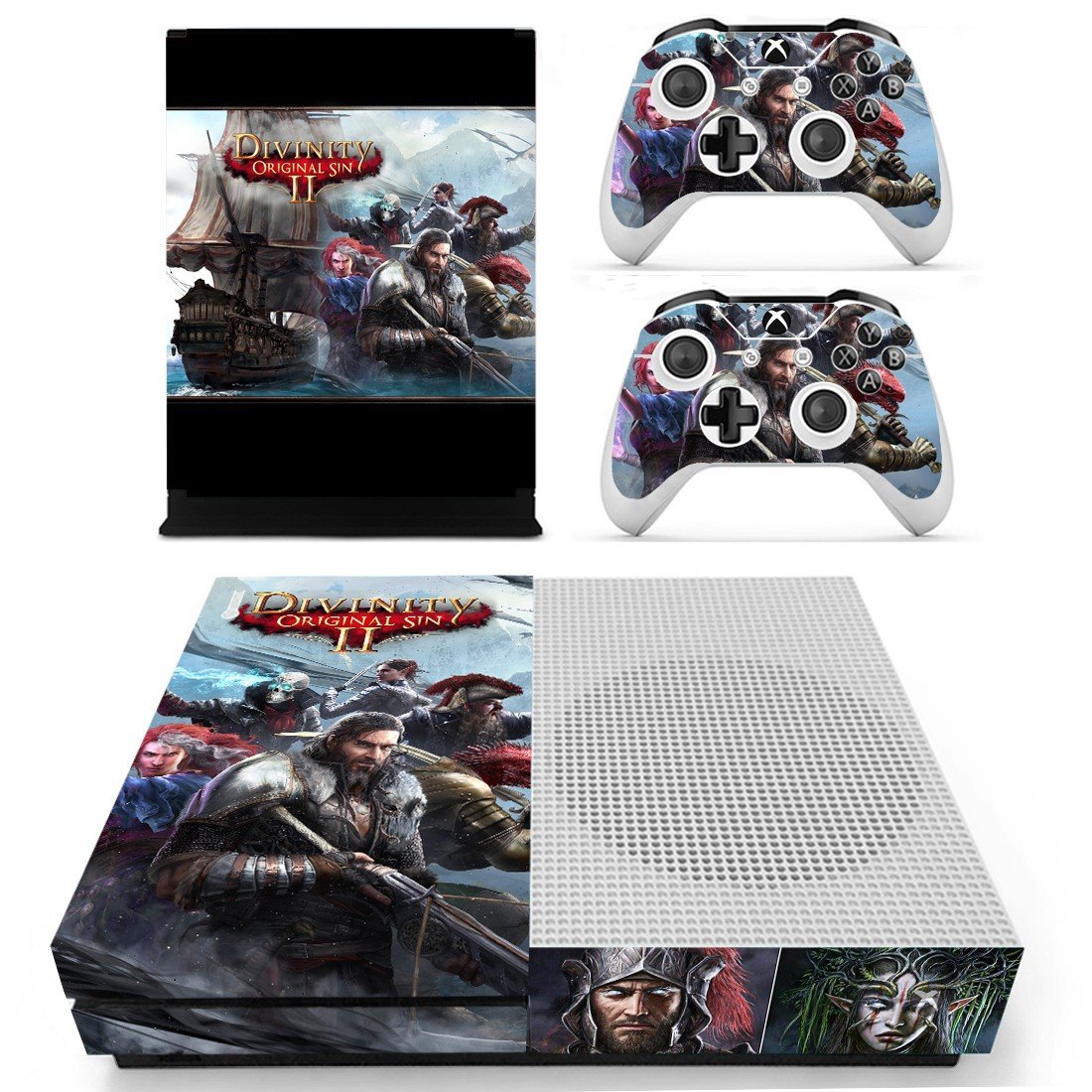 Divinity Original Sin 2 decal skin sticker for Xbox One S console and controllers