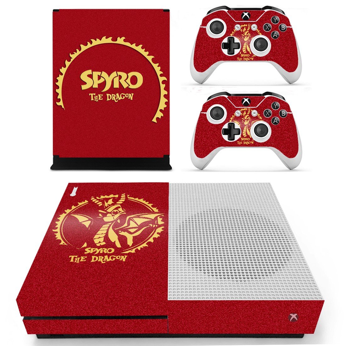 Spyro The Dragon decal skin sticker for Xbox One S console and controllers