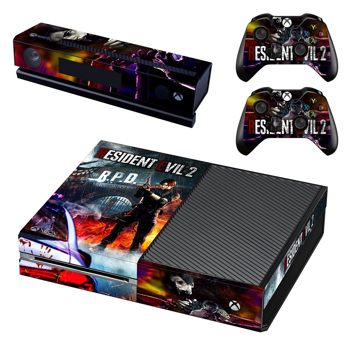 Resident Evil 2 decal skin sticker for Xbox One console and controllers