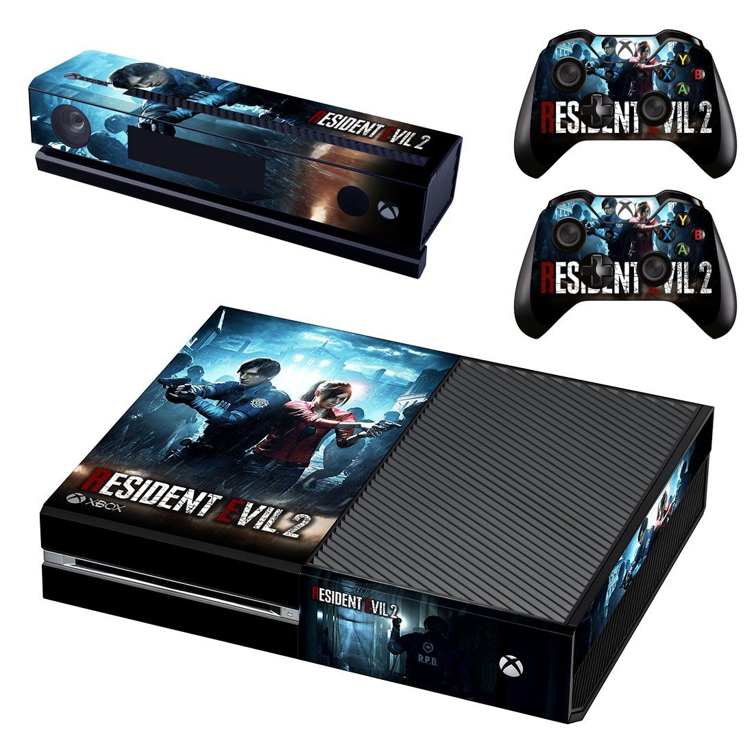 Resident Evil 2 decal skin sticker for Xbox One console and controllers