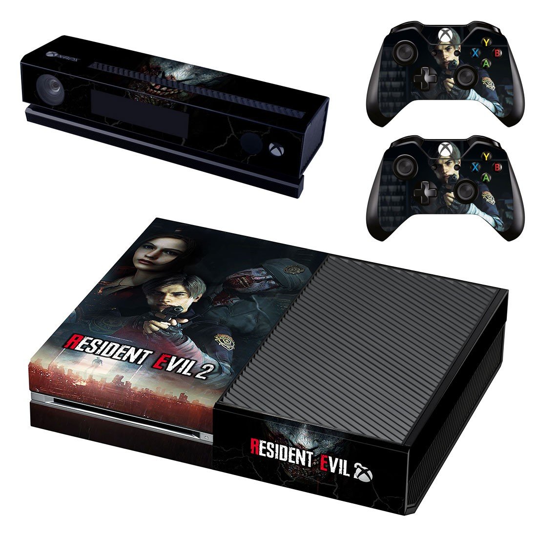 Resident Evil 2 decal skin sticker for Xbox One console and controllers
