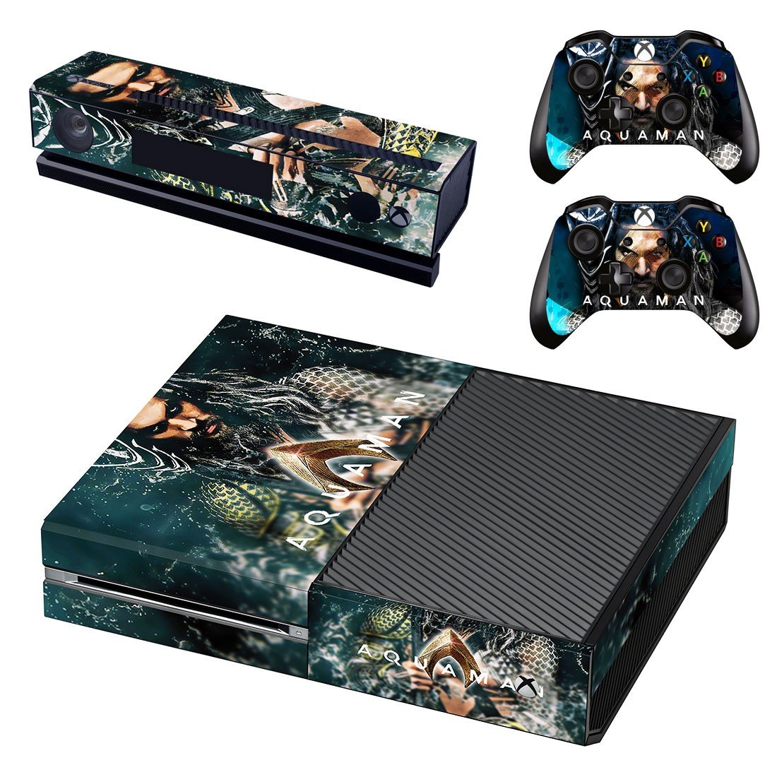 AquaMan decal skin sticker for Xbox One console and controllers