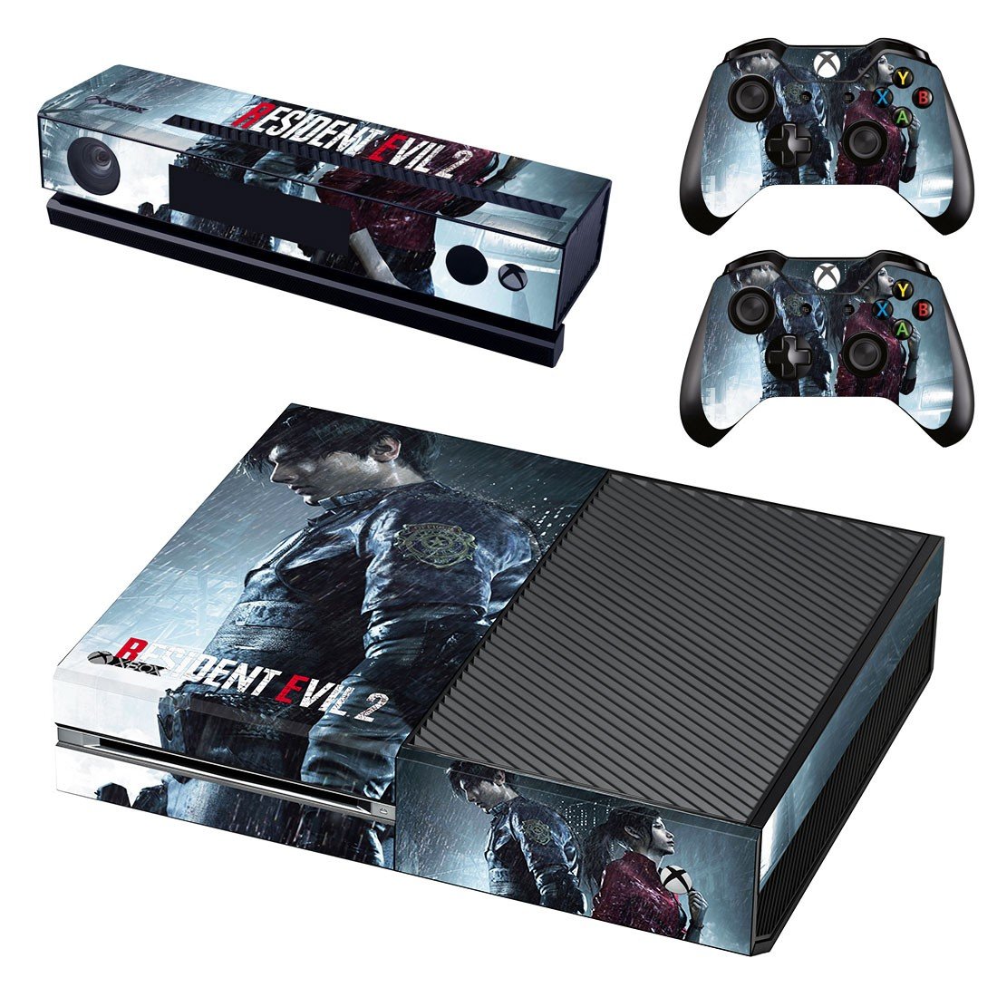 Resident Evil 2 decal skin sticker for Xbox One console and controllers