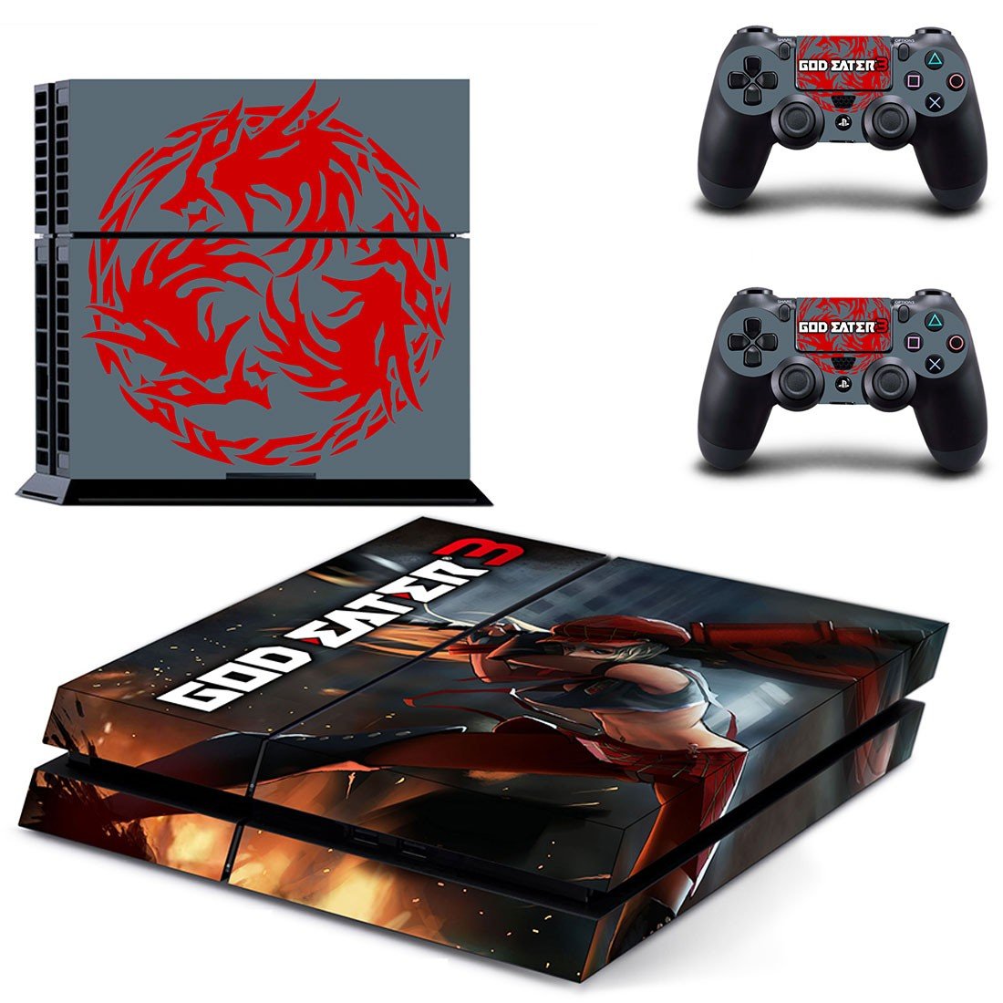 God Eater 3 decal skin sticker for PS4 console and controllers