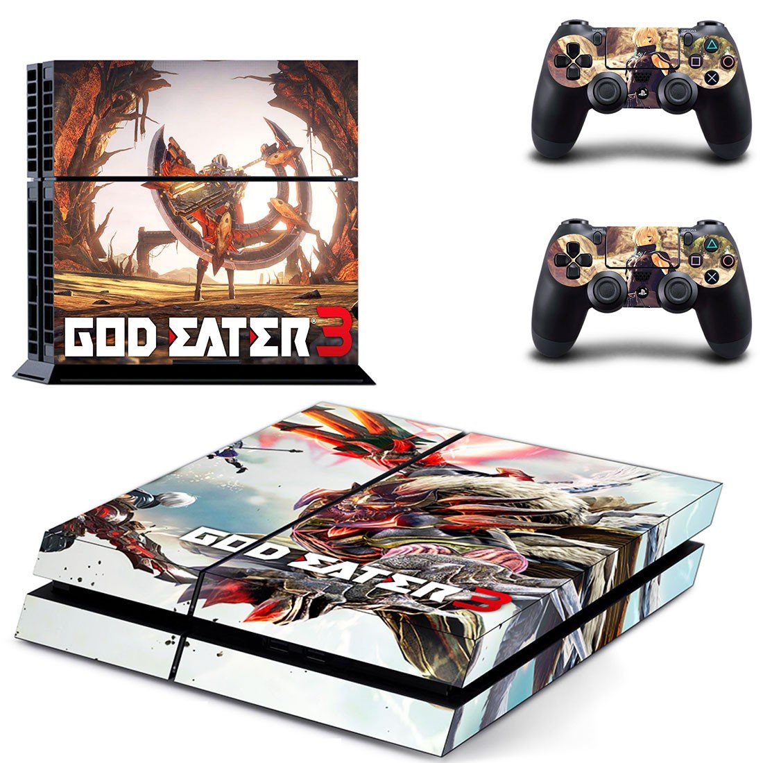 God Eater 3 decal skin sticker for PS4 console and controllers