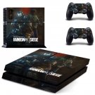 Rainbow Six Siege decal skin sticker for PS4 console and controllers