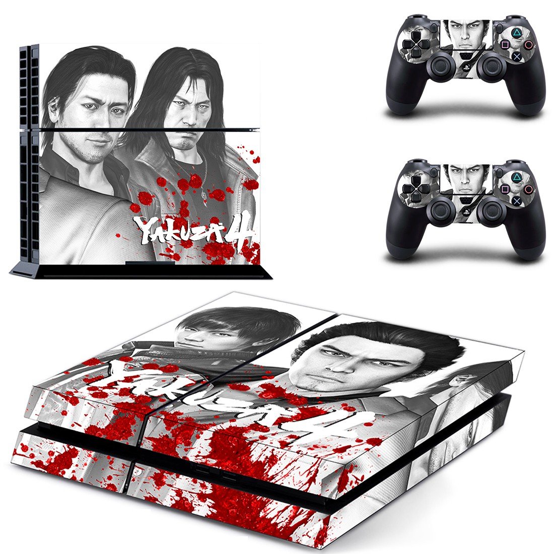 Yakuza 4 decal skin sticker for PS4 console and controllers