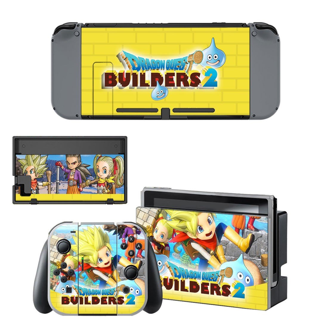 Dragon Quest Builders decal skin sticker for Nintendo Switch console and controllers
