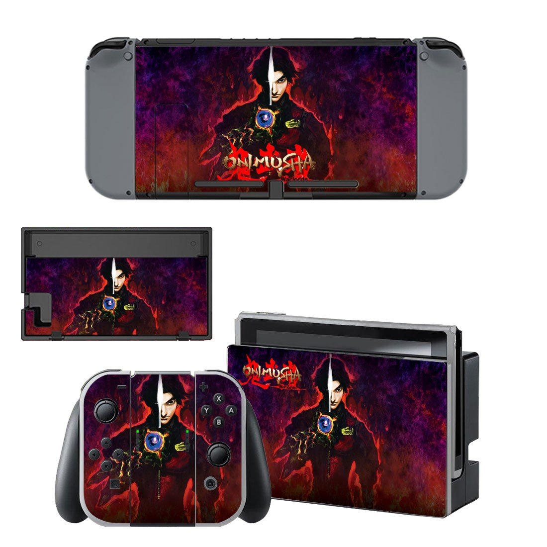 Onimusha decal skin sticker for Nintendo Switch console and controllers