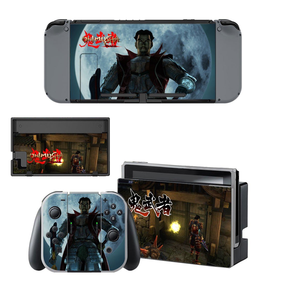 Onimusha decal skin sticker for Nintendo Switch console and controllers