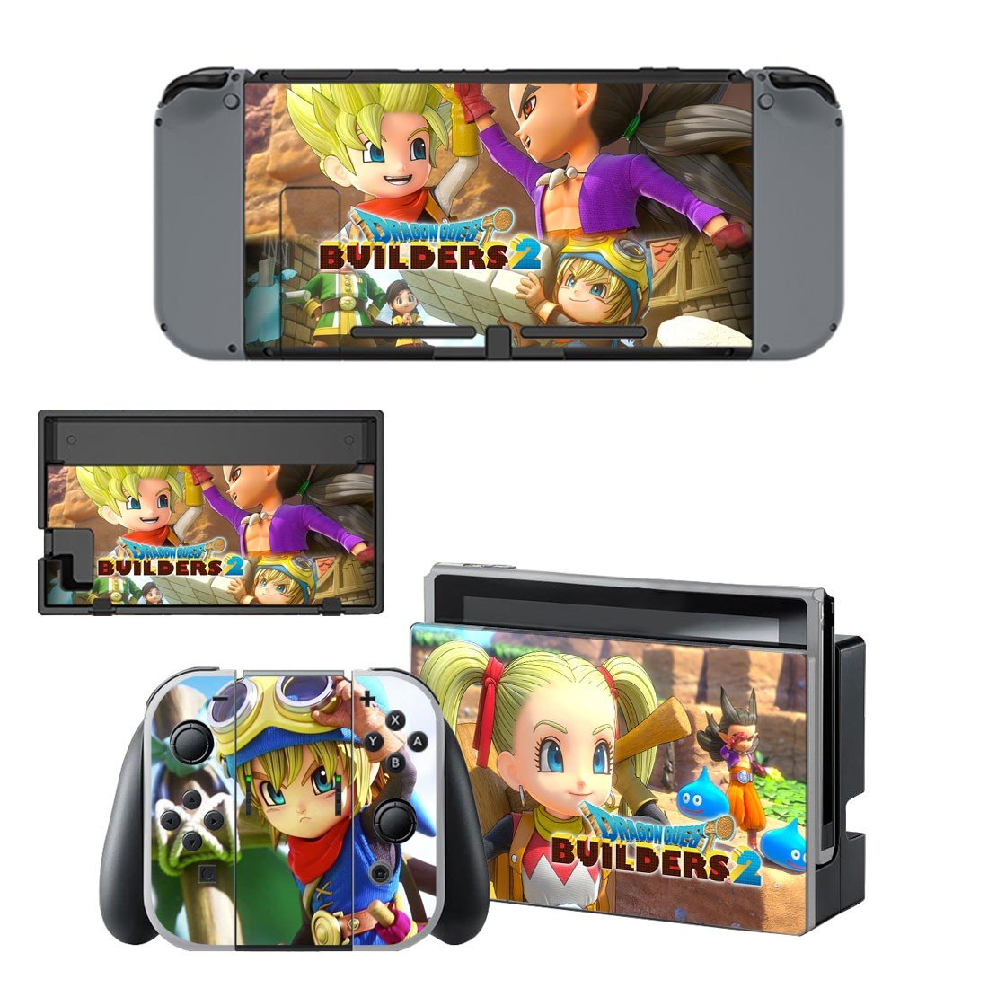 Dragon Quest Builders decal skin sticker for Nintendo Switch console and controllers