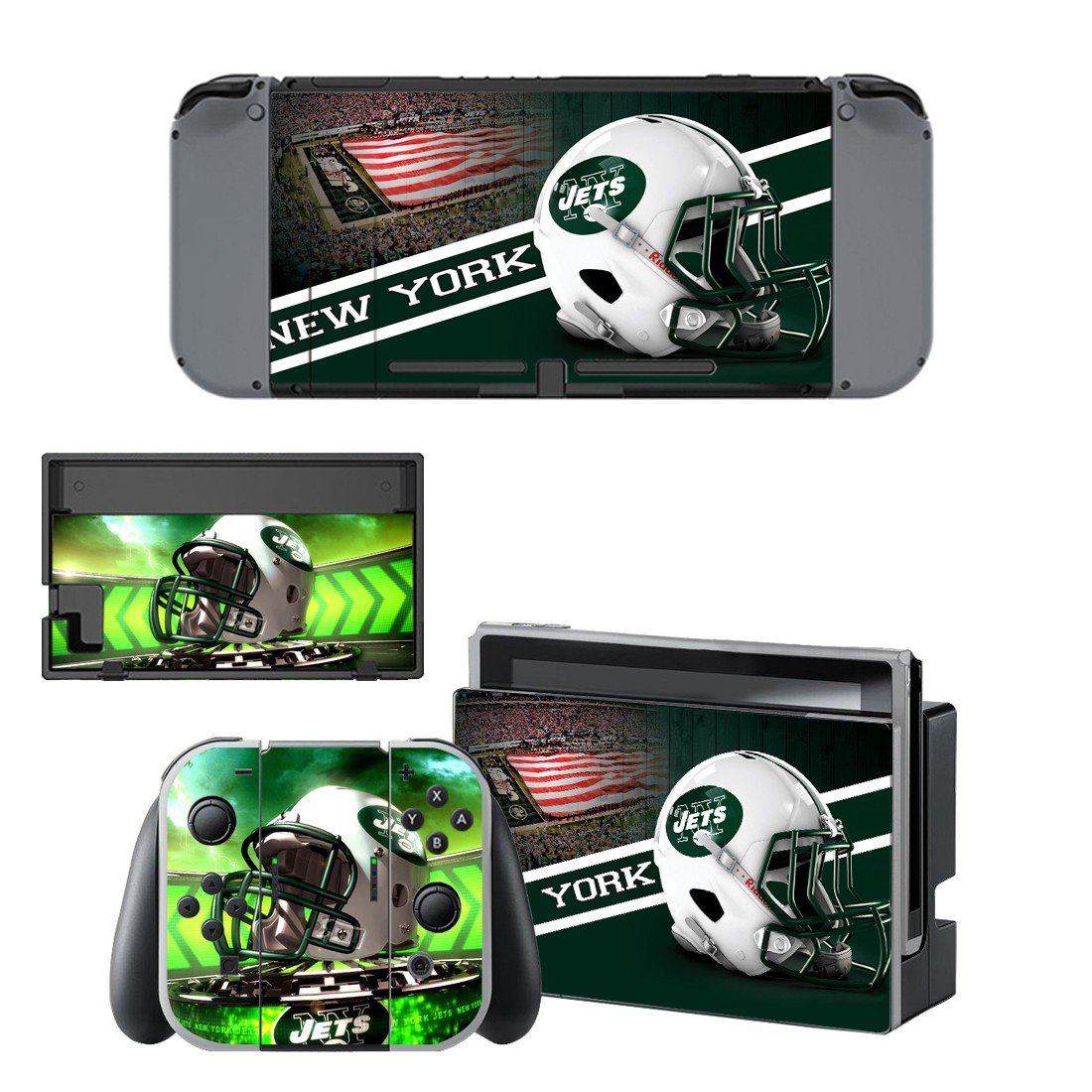 New york jets decal skin sticker for Nintendo Switch console and controllers
