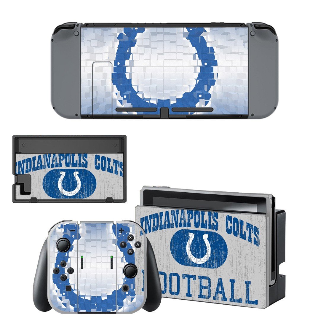 ndianapolis colts decal skin sticker for Nintendo Switch console and controllers