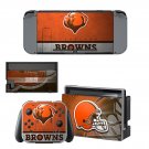 Cleveland Browns decal skin sticker for Nintendo Switch console and controllers