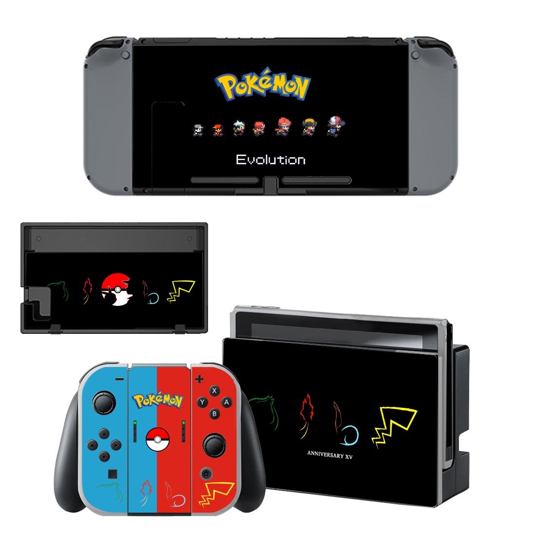 Pokemon Go decal skin sticker for Nintendo Switch console and controllers